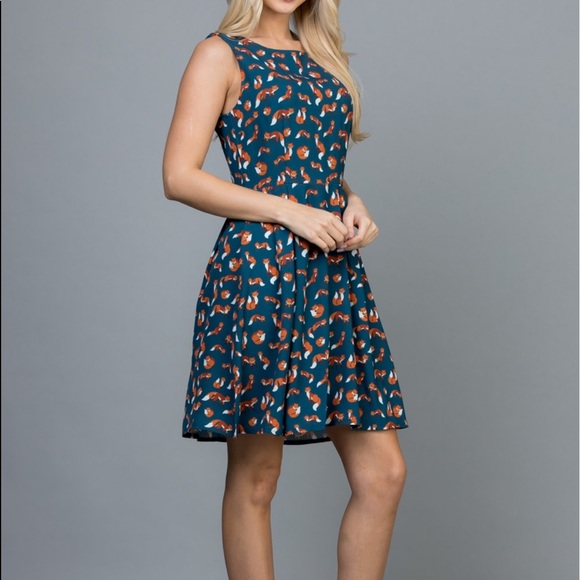 Fox 🦊 Print Dress - Picture 3 of 10